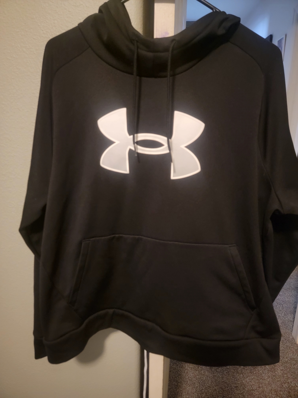 Under Armour Black Hoodie with White Logo